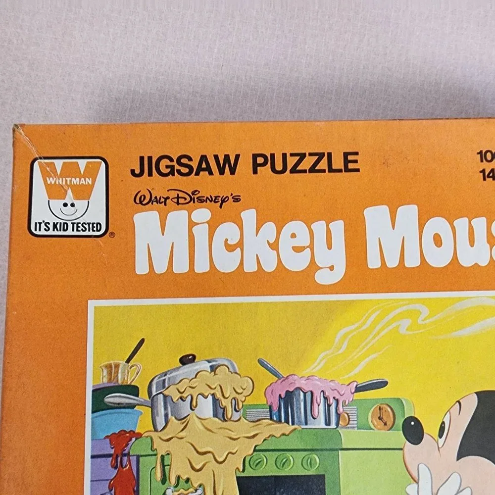 Vintage 80s Whitman Disney‎ Mickey Mouse birthday party 100 large piece puzzle